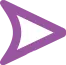 Purple hollow arrow pointing right, representing Snapchat icon for snap viewed with audio