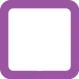 Purple hollow square representing Snapchat icons for a viewed snap with audio