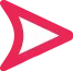 Red hollow arrow pointing right, representing Snapchat icon for snap viewed without audio